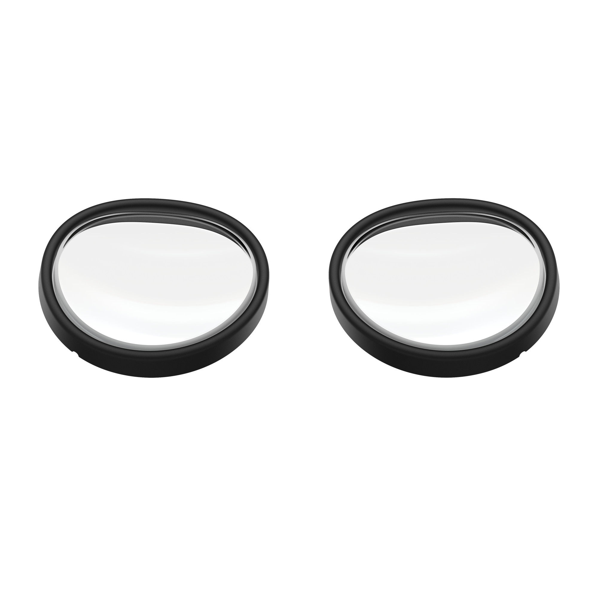 A pair of ZEISS Optical Inserts, round lenses, black frames